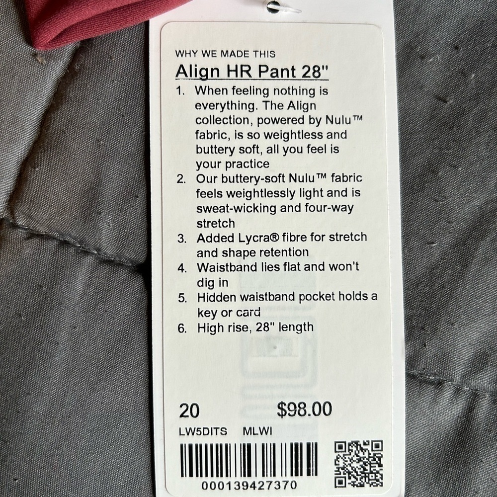 20 - lululemon Align - Picture 2 of 3